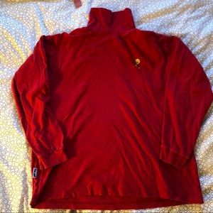 Red Looney Tunes Mock Red Turtle Neck Sweater